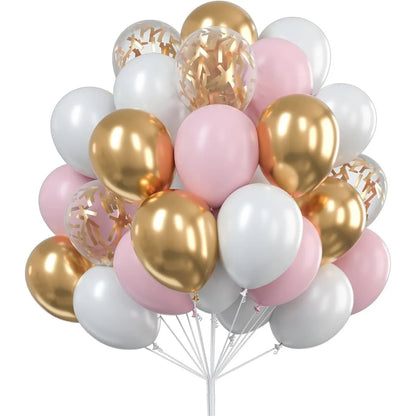 Metallic Balloons Birthday Decorations Baby Shower Happy Wedding Supplies Ball Child's Day Bar Mitzvah Photozone Mother Father Good Vibrations