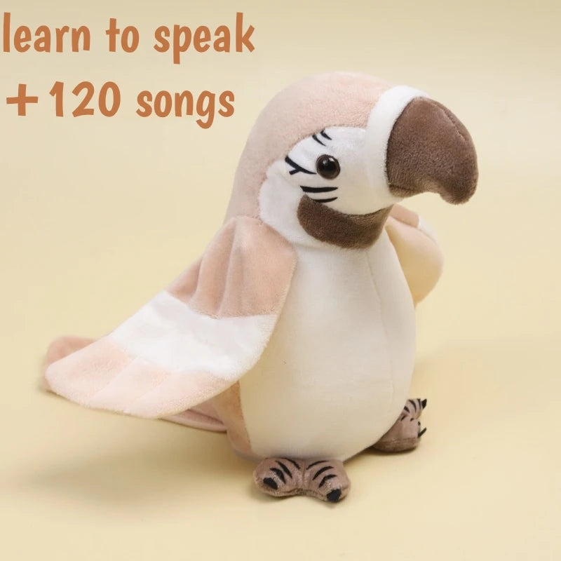 Talking Parrot Toy Interactive Stuffed Animal Plush Toy for Kids Record Parrot Repeat What You Say Funny Bird Toy Children Gift Good Vibrations