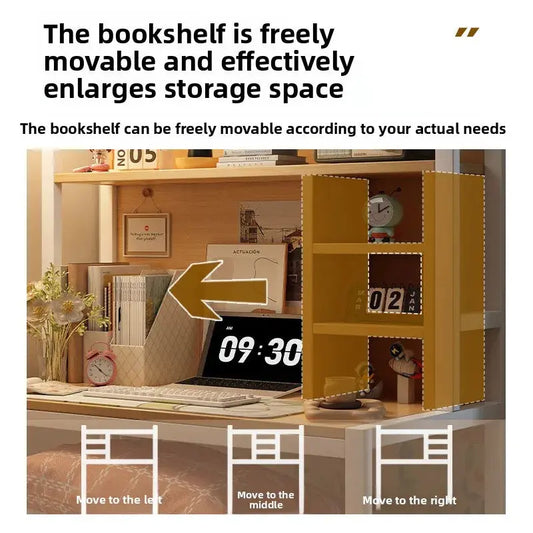 Bed computer desk bookshelf bedside table Good Vibrations