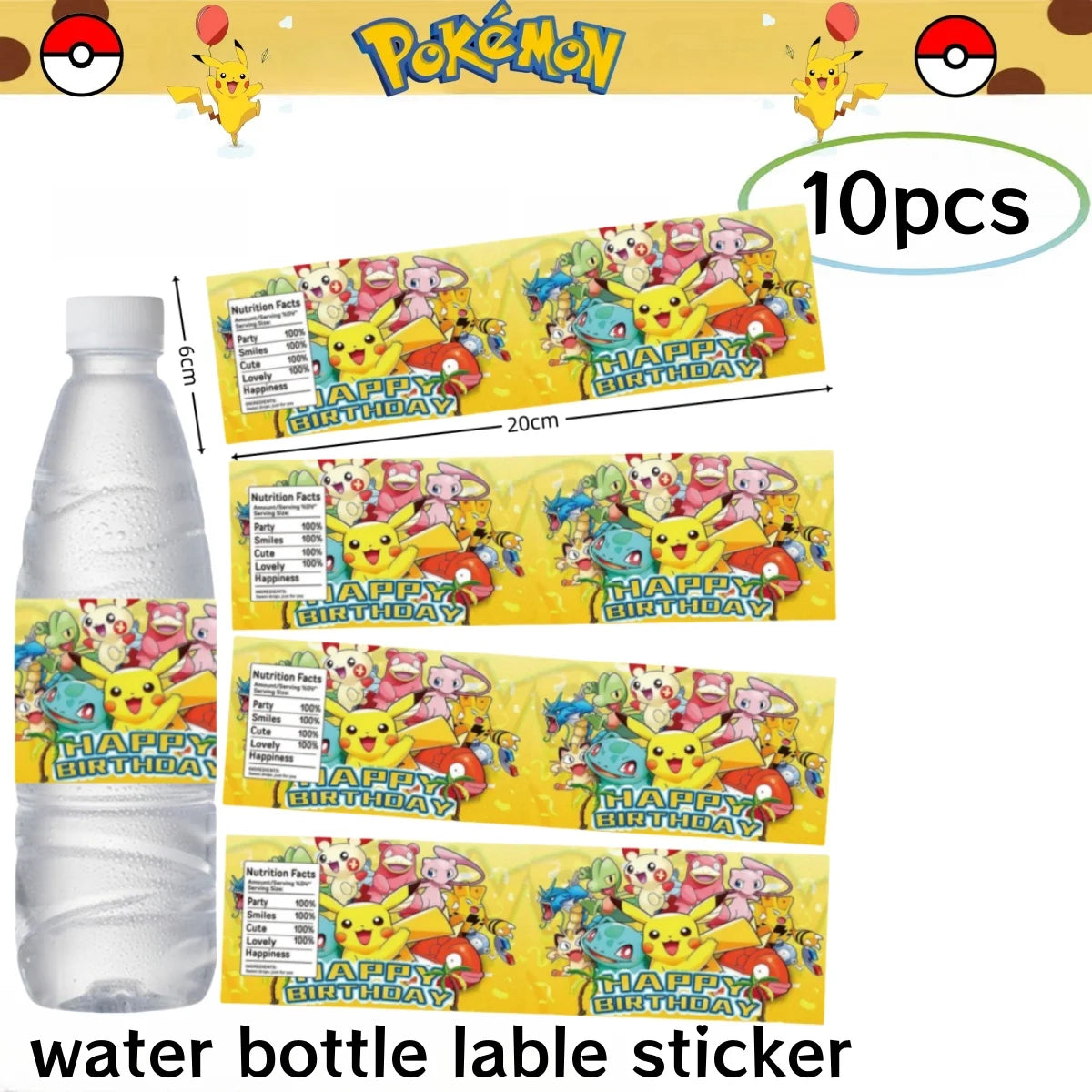 Pokemon Birthday Party Decorations Pikachu DIY Sticker Tableware Plate Tablecloth Baby Shower Kids Favors Gifts Party Supplies Good Vibrations