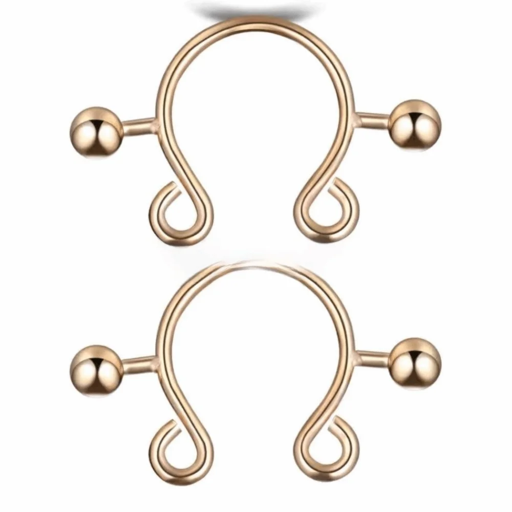 2pcs/set Steel Nipple Clip Rings Round Screw Faux Nipple Faux Nipple Shield Fashion Accessory Clip Design Good Vibrations