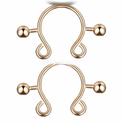 2pcs/set Steel Nipple Clip Rings Round Screw Faux Nipple Faux Nipple Shield Fashion Accessory Clip Design Good Vibrations