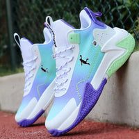Brand Professional Men's White Red Blue Basketball Shoes Basketball Sneakers Anti-skid High-top Couple Man Basketball Boots Good Vibrations