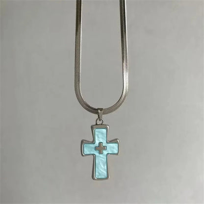 Y2K Cross Necklace With Ins Style Dark Gothic Punk Style Niche Design Unique And Spicy Style Good Vibrations