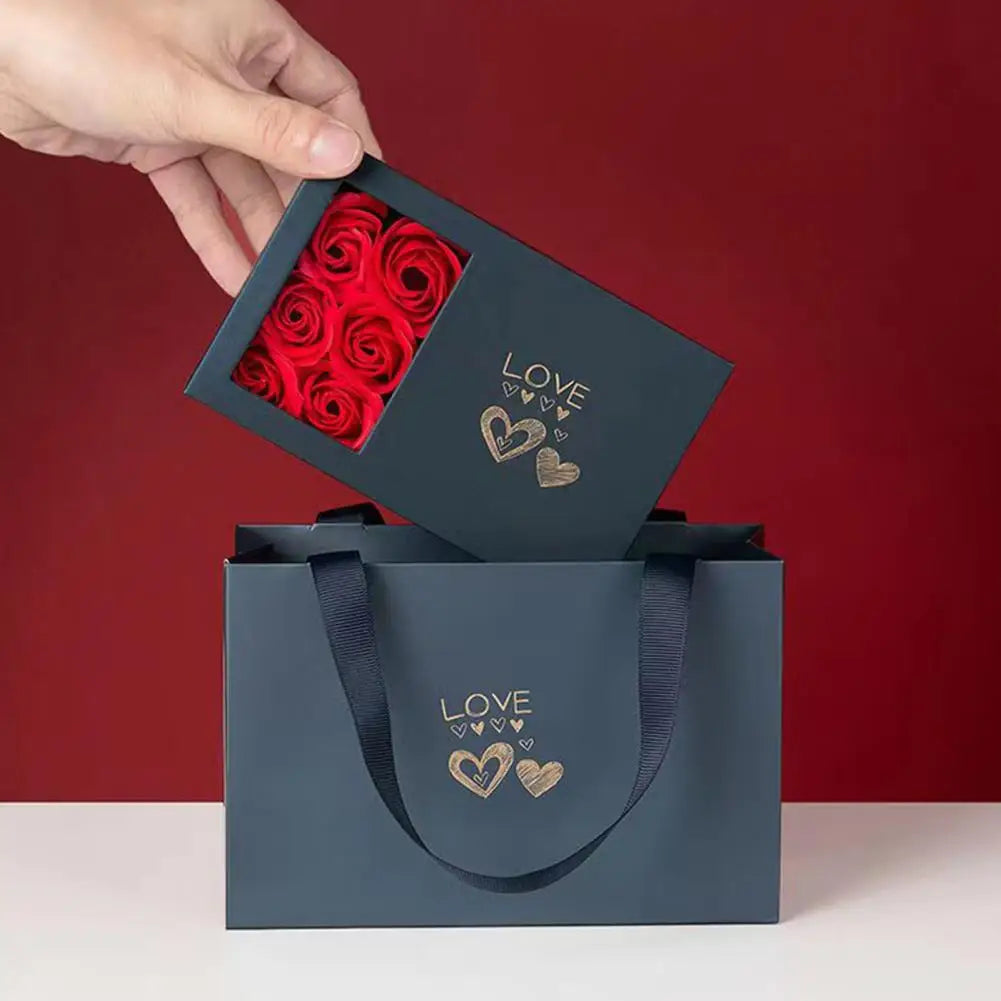 Romantic Rose Set Eternal Roses Gift Box Preserved Flowers Jewelry Box Handcrafted Rose Soap Flowers For Valentine's Day Good Vibrations