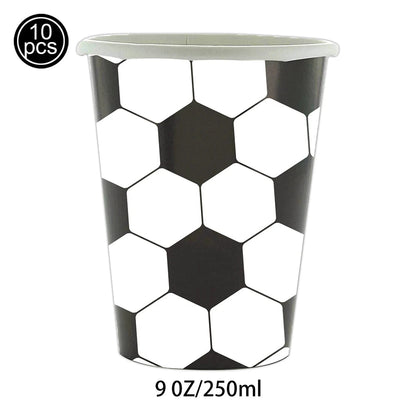 Soccer Party Disposable Tableware Paper Plates Cups Napkins Tablecloth Soccer Birthday Party Decoration Good Vibrations