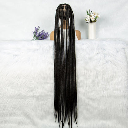 KIMA 60 inches Full Lace Braided Wigs Synthetic Lace Wigs Braided Wigs Crochet Wigs Faus Locs Braided Wigs for Black Women Good Vibrations