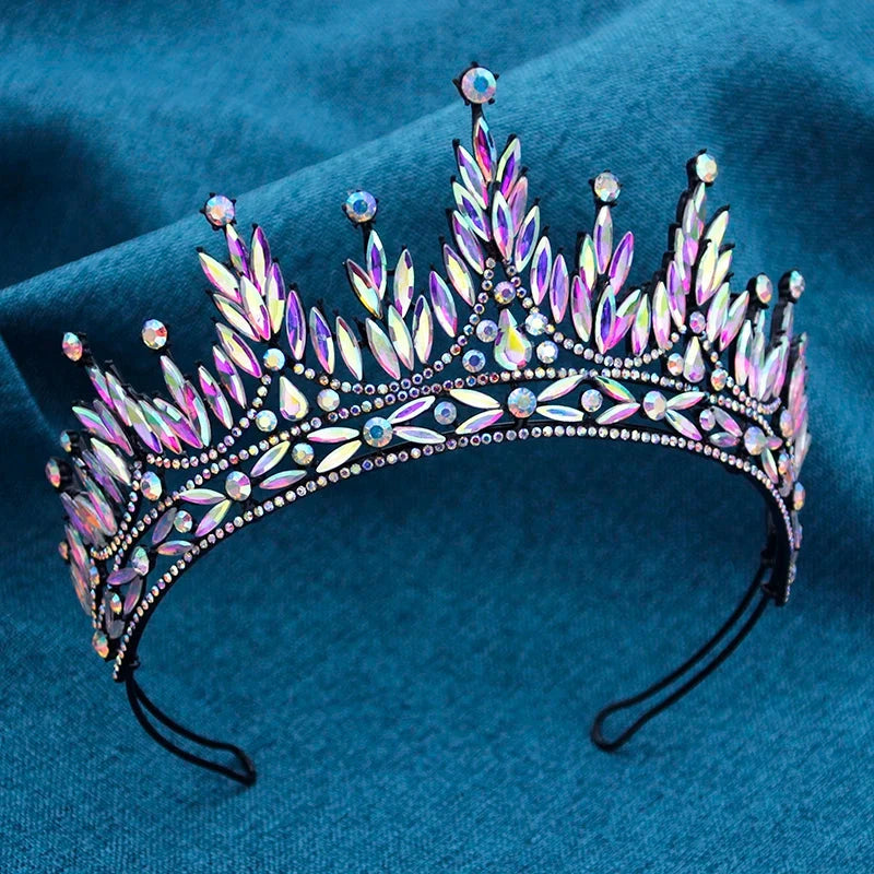 Gorgeous Baroque Crown for Bridal Tiaras Wedding Headwear Prom Diadem Hair Jewelry Prom Pageant Tiaras and Crowns Good Vibrations