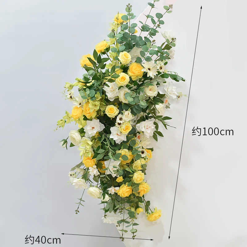 Artificial Flowers Wedding Decoration Welcome Background Floral Art Hanging Flower Row Photo Props Road Leading Flower Ball Chic Good Vibrations