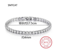 Charm Bracelet For Women High Quality S925 Silver Platinum Plated Moissanite Bracelet Sparkling Personality Wedding Jewelry Gift Good Vibrations
