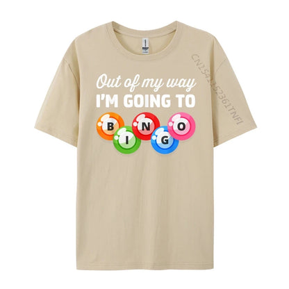 Out Of My Way I M Going Bingo Player T Shirts For Men Adult Men's Shirts Gothic Style Good Vibrations