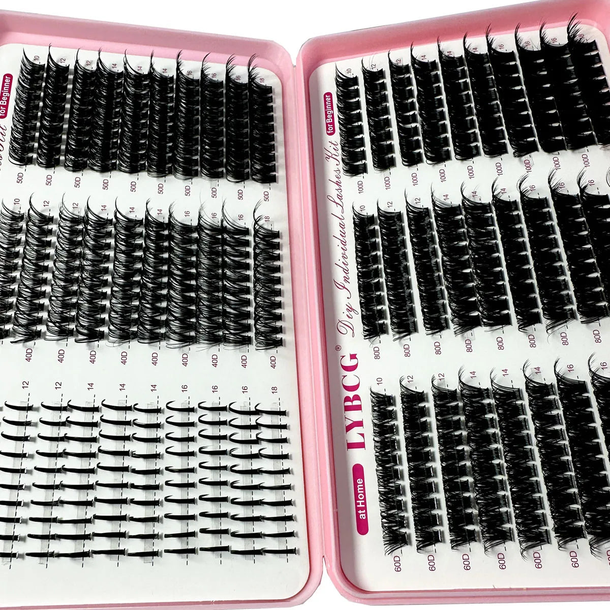Spikes Lash Individuals Volume Eyelash Clusters D-Curly Lash Clusters Kit 10-20MM DIY Eyelash Extensions,6 Styles Lash Clusters Good Vibrations