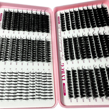 Spikes Lash Individuals Volume Eyelash Clusters D-Curly Lash Clusters Kit 10-20MM DIY Eyelash Extensions,6 Styles Lash Clusters Good Vibrations