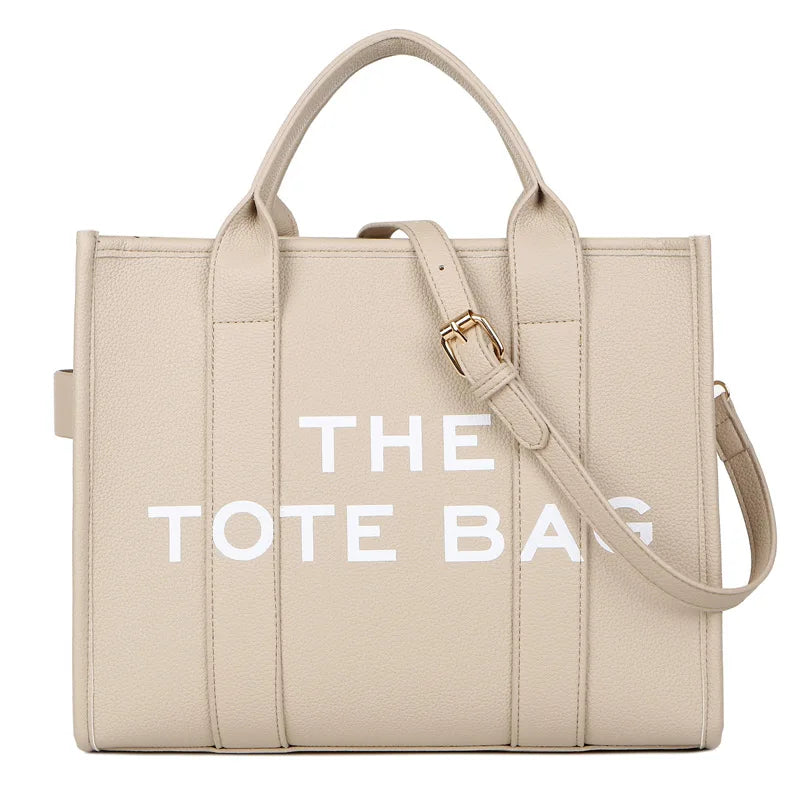 Designer Women's Tote Bag PU Leather Shopper Purses Solid Color Outdoor Leisure Large -Capacity Letter Shoulder Bag Women Clutch Good Vibrations