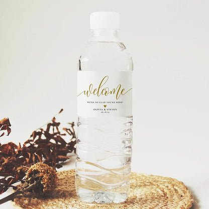 Personalized Wedding Water Bottle Label Birthday Party Thank You Water Bottle Sticker Bridal Shower Welcome Gift Wedding Decor Good Vibrations
