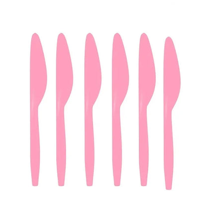 Solid Color Party Set Light Pink Tableware Paper Cup Paper Plate Tablecloth Wedding Birthday Bride Party Supplies Decorations Good Vibrations