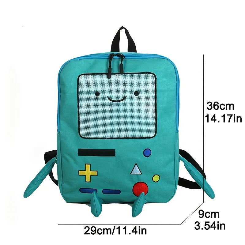 creative robot design backpacks for firls funny games console pattern backpack for women cute cartoon canvas backpack travel bag Good Vibrations