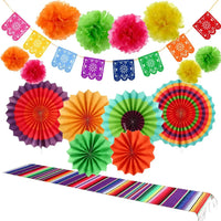 Mexican Pinata Happy Birthday Banners Party Decorations Rainbow Tassel Garlands Flags Table Runner Cinco De Mayo Party Supplies Good Vibrations