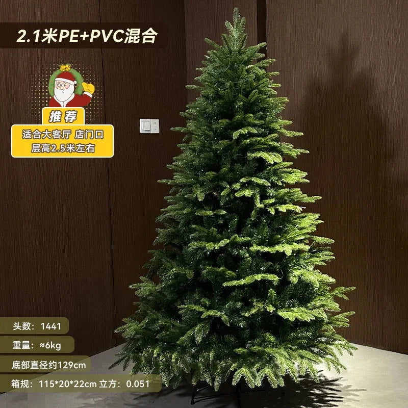 Christmas Tree PE Encrypted Christmas Decoration with Lights,Folding and Retractable Pine Needles,Christmas Tree Set Decoration Good Vibrations