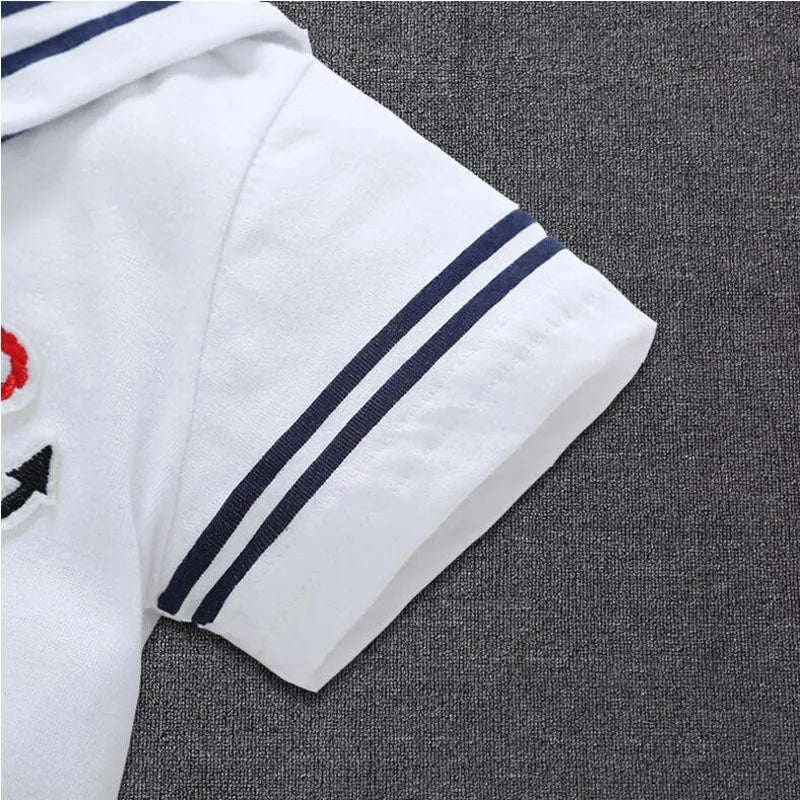 Newborn Baby Boy Clothes Playsuit Sailor Navy  Romper Short Sleeve Jumpsuit Costumes Clothes Summer Outfits Newborn Baby Clothes Good Vibrations