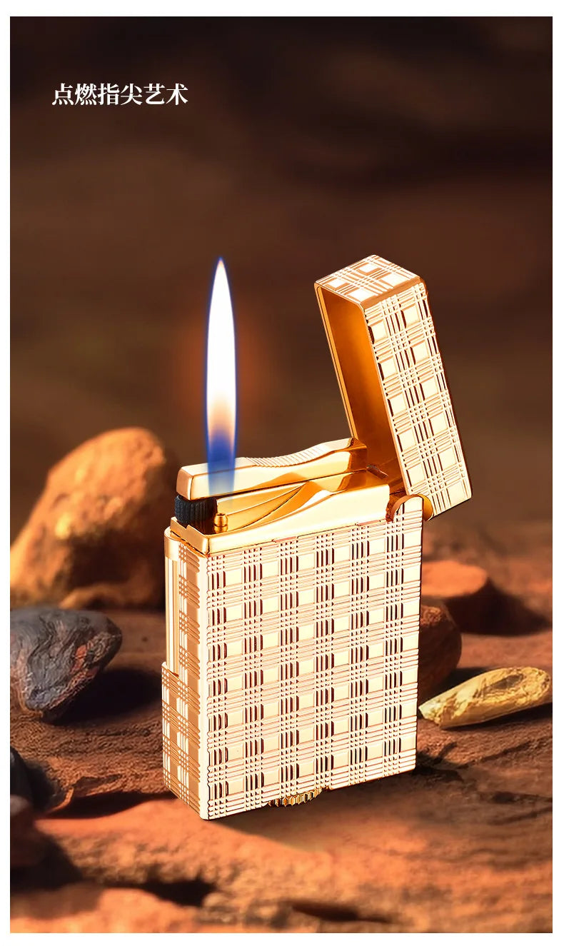 Metal Stripe Loud Lighter Unusual Lighters Cigarette Lighter Creative Wheel Lighter Butane Gas Lighter Open Fire Square Lighter Good Vibrations Adult Super Store