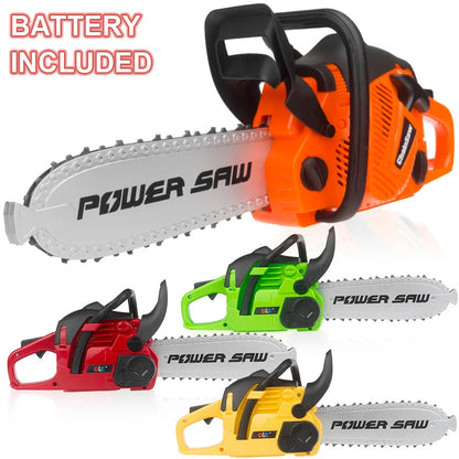 Toy Chainsaw Kids Toy Tools for Children Tools Electric Power Chainsaws for Tool Bench Boys Gift Pretend Play Saw with Sound Good Vibrations