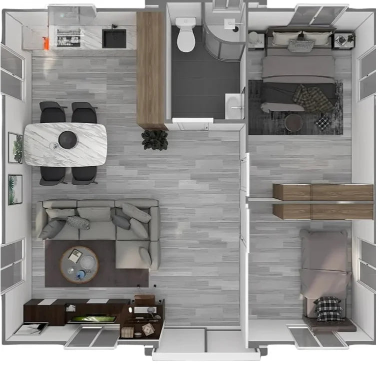 Customized 20ft Luxury Boxable Container House 40ft Expandable Modern Office Mall Design for Hotels and Home Use Good Vibrations