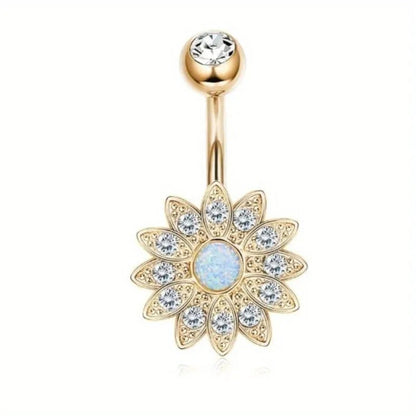 Drperfect 1PCS Stainless Steel Belly Button Ring Belly Rings for Women Pearl Sparkling Belly Piercing Butterfly Piercing Jewelry Good Vibrations Adult Super Store