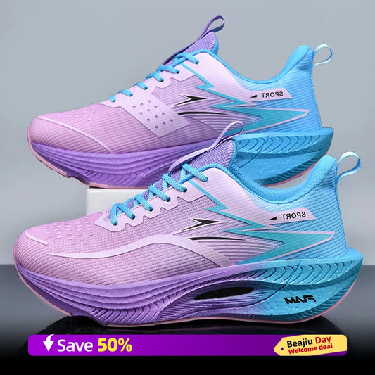Men Sports Running Shoes Casual Marathon Breathable Lightweight Women's Comfortable Athletic Nonskid Walking Sneakers Outdoors Good Vibrations