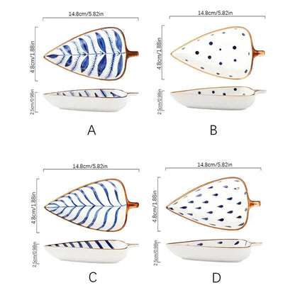 Creative leaf saucer cold dish restaurant household ceramic plate for restaurant banquet Good Vibrations