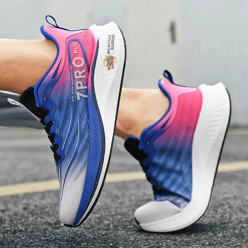 Summer Men's Running Shoes New Professional Carbon Plate Sports Training Shoes Outdoor Non-slip Shock-absorbing Tennis Shoes Good Vibrations