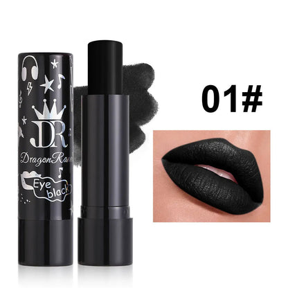 12 Colors Matte Nude Red Lipsticks Waterproof Pink Black Purple Velvet Lipstick Long Lasting Makeup Lip Stick Halloween Cosmetic Good Vibrations