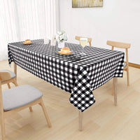 Red Black Checkered Disposable Tablecloth Wedding Birthday Party Indoor Outdoor Picnic Table Cover Plastic Waterproof Tablecloth Good Vibrations
