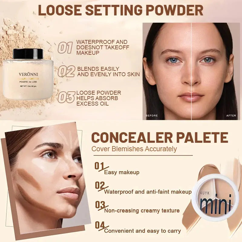 All-in-One Makeup Kit Gift with Eyeshadow Palette Lipstick Blush Eyeliner Cosmetics Gift Box For Birthday Christmas make up Sets Good Vibrations