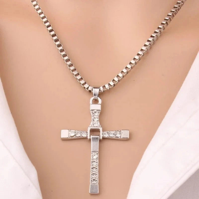 Fast And Angry Necklace, Men Cross Necklace, People Praying Sacred Dominican Jesus Necklace Big Discounts Gift Colar Masculino Good Vibrations