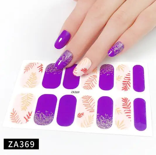 Nail Stickers DIY Decals For Nail Art Wraps Women Beauty Full Cover Nail Manicures Decorations Uñas Postizas Press On Nails Good Vibrations