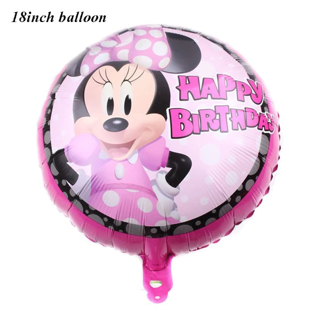Disney Pink Minnie Mouse One Year Old Birthday Party Supplies Cup Plate Kids Girl Birthday Party Decor Disposable Tableware Set Good Vibrations