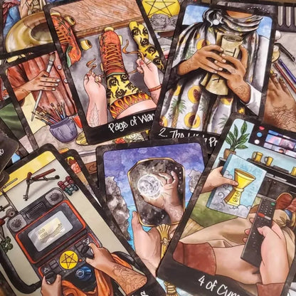 10.3*6cm Out of Hand Tarot 78 Cards That Invite You To Experience The Tarot Though Everyday Interactions and Scenarios Good Vibrations