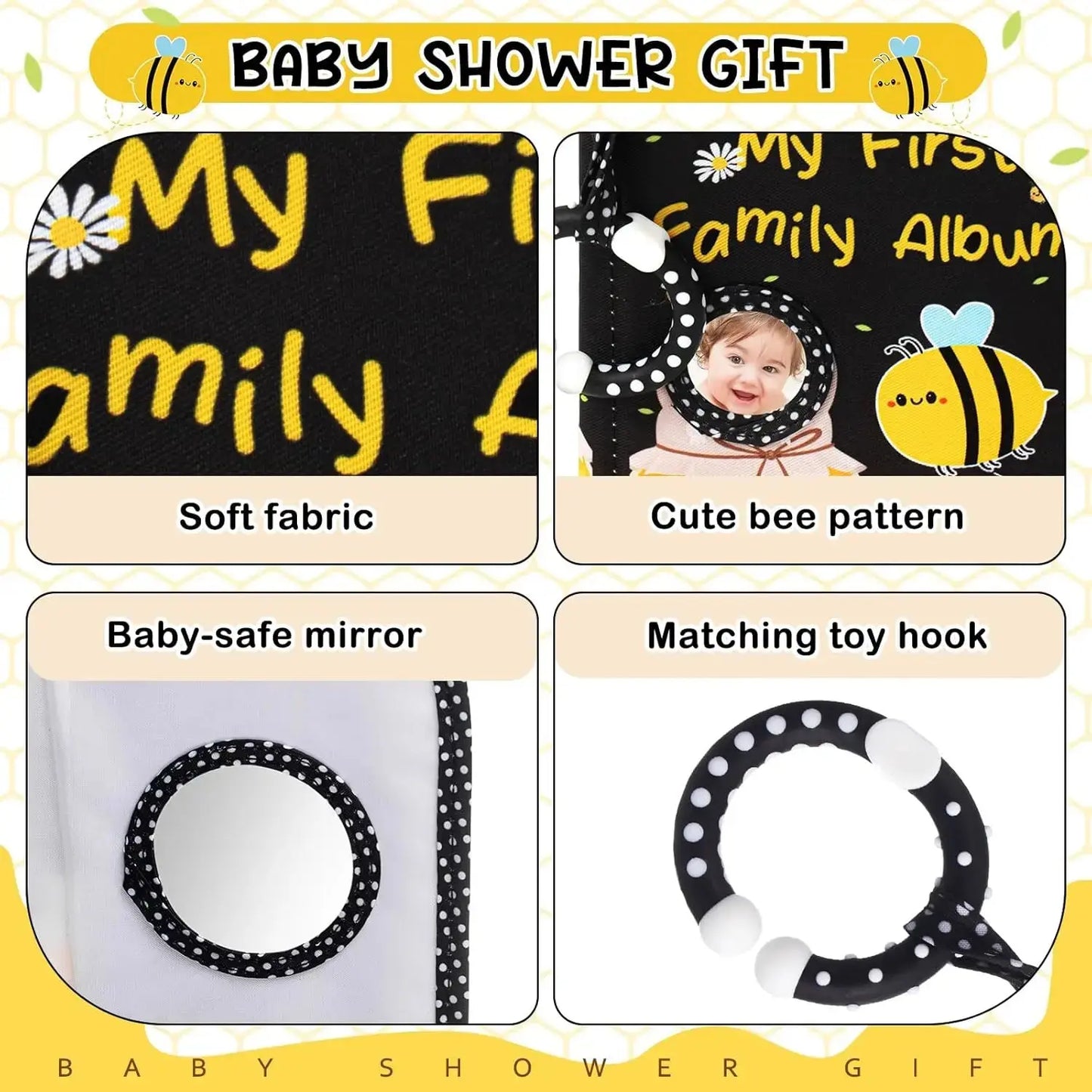 Baby Photo Album My First Photo Book Growth Babies Albums DIY Photography Album Gift for Newborn Toddler Kids Baby Shower Good Vibrations