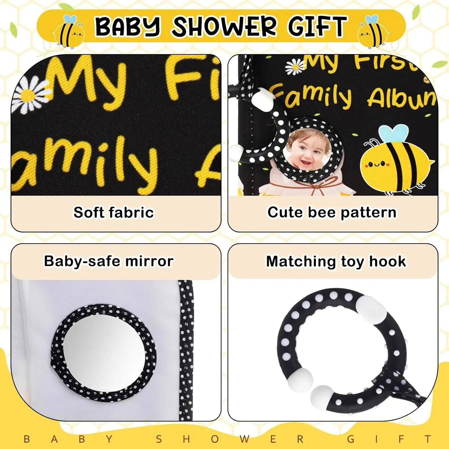 Baby Photo Album My First Photo Book Growth Babies Albums DIY Photography Album Gift for Newborn Toddler Kids Baby Shower Good Vibrations