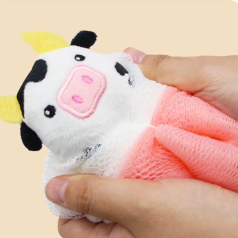 Baby bath flower ball, cute cartoon mermaid for children, soft and non scattering bath ball, bubble net Good Vibrations