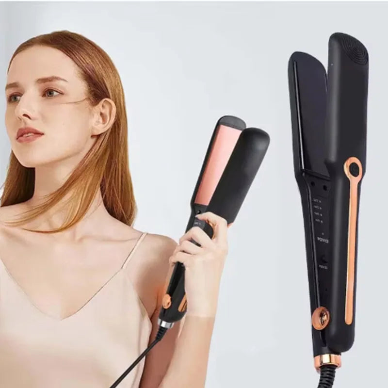 Professional ladies hair straightener portable small electric splint straight styling tool hair straightener and curler 2 in 1 Good Vibrations