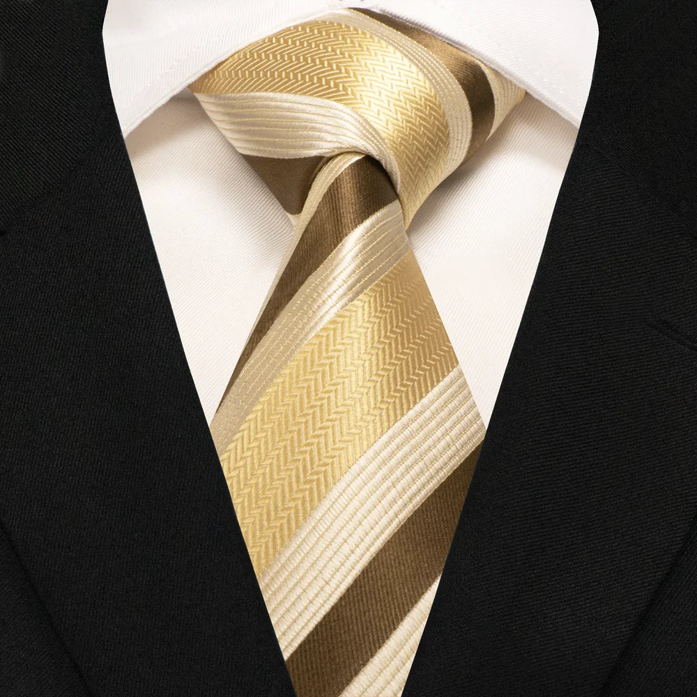 EASTEPIC Men's Gifts of Striped Ties Red Neckties for Gentlemen in Fine Apparel Fashionable Accessories for Social Occasions Good Vibrations