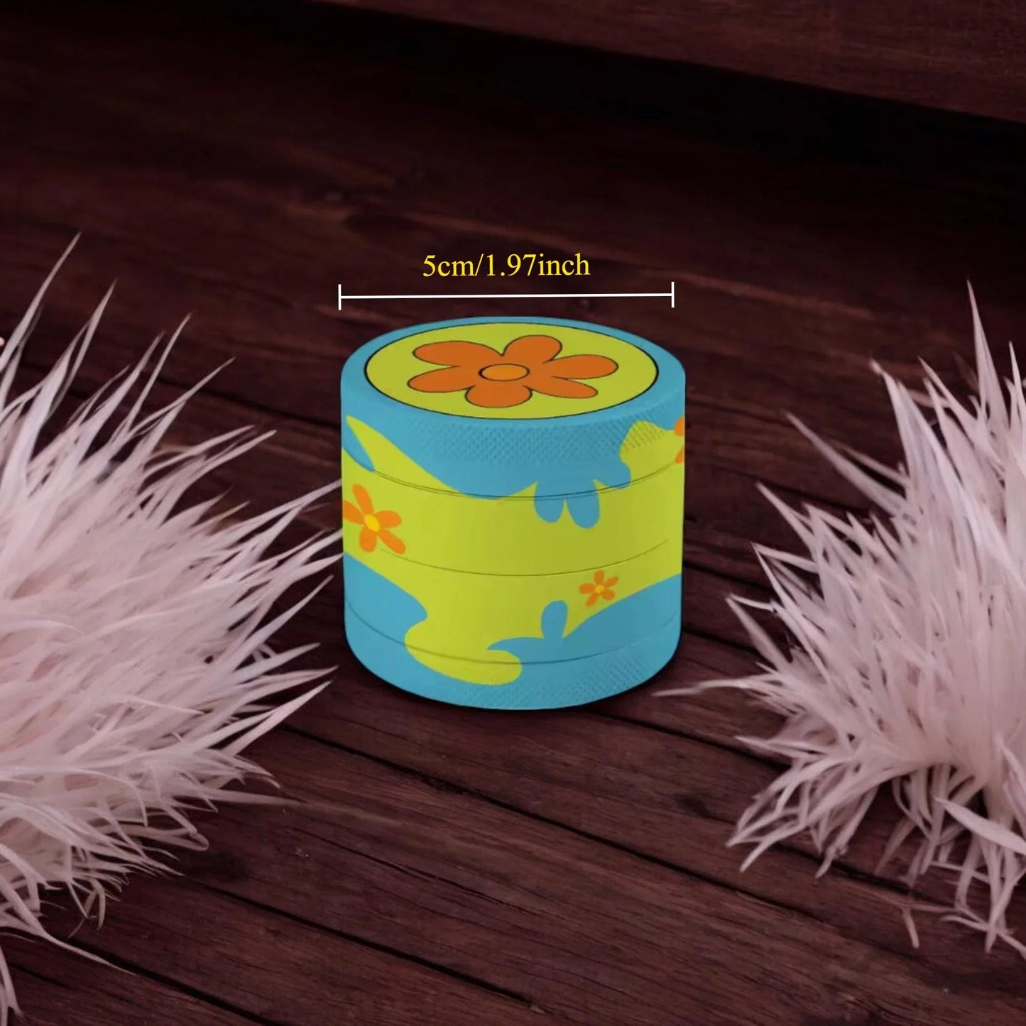 1/2 Pack Daisy Flower Rolling Tray and Herb Grinder Good Vibrations