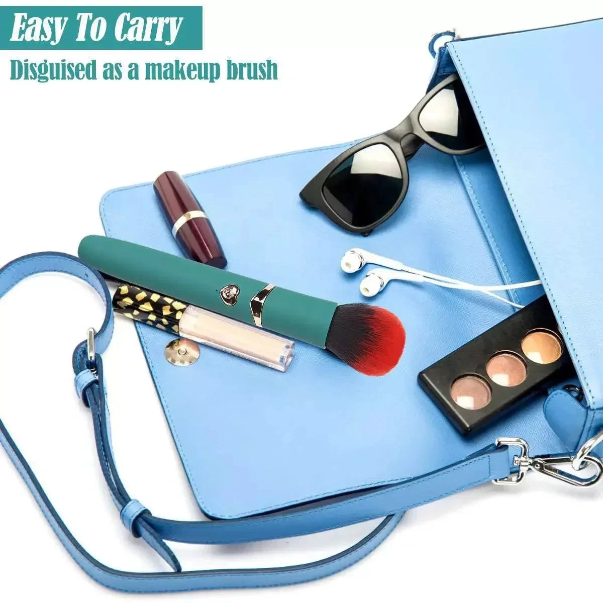 2in1 Bullet Vibrator Makeup Brush Electric Foundation Brush Multi-Function Soft Fluffy Portable Rechargeable Detail Makeup Tool Good Vibrations