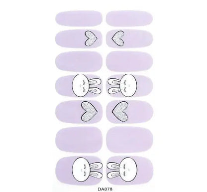 Nail Stickers DIY Decals For Nail Art Wraps Women Beauty Full Cover Nail Manicures Decorations Uñas Postizas Press On Nails Good Vibrations