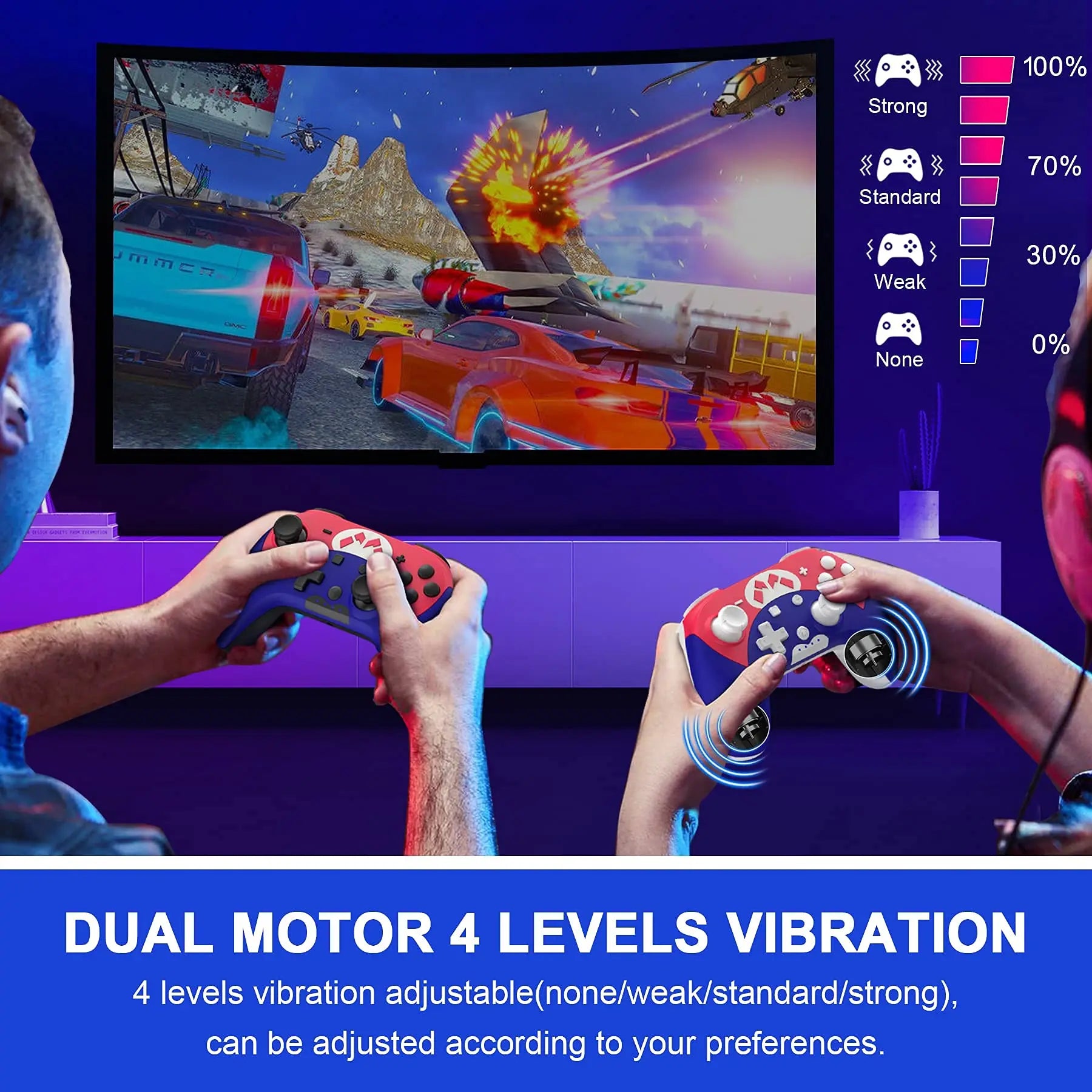 Wireless Switch Pro Controller for Switch 1/Switch 2/Lite/OLED, Bluetooth Control with Turbo/6-axis Gyro/Vibration Good Vibrations