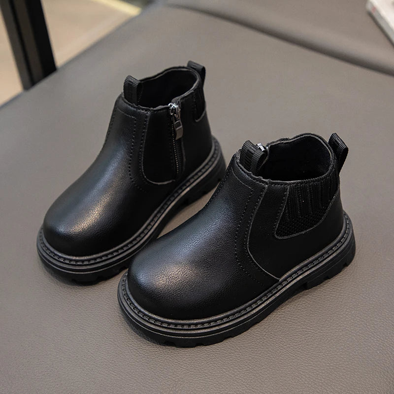 Children Fashion Boots Soild Color Versatile Kids Short Boots Soft Bottom Non-slip 2025 Autumn Winter New Boys Girls Ankle Boots Good Vibrations