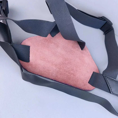 YOCY Wearable Strapon Dildo with leather belt and adjustable straps.