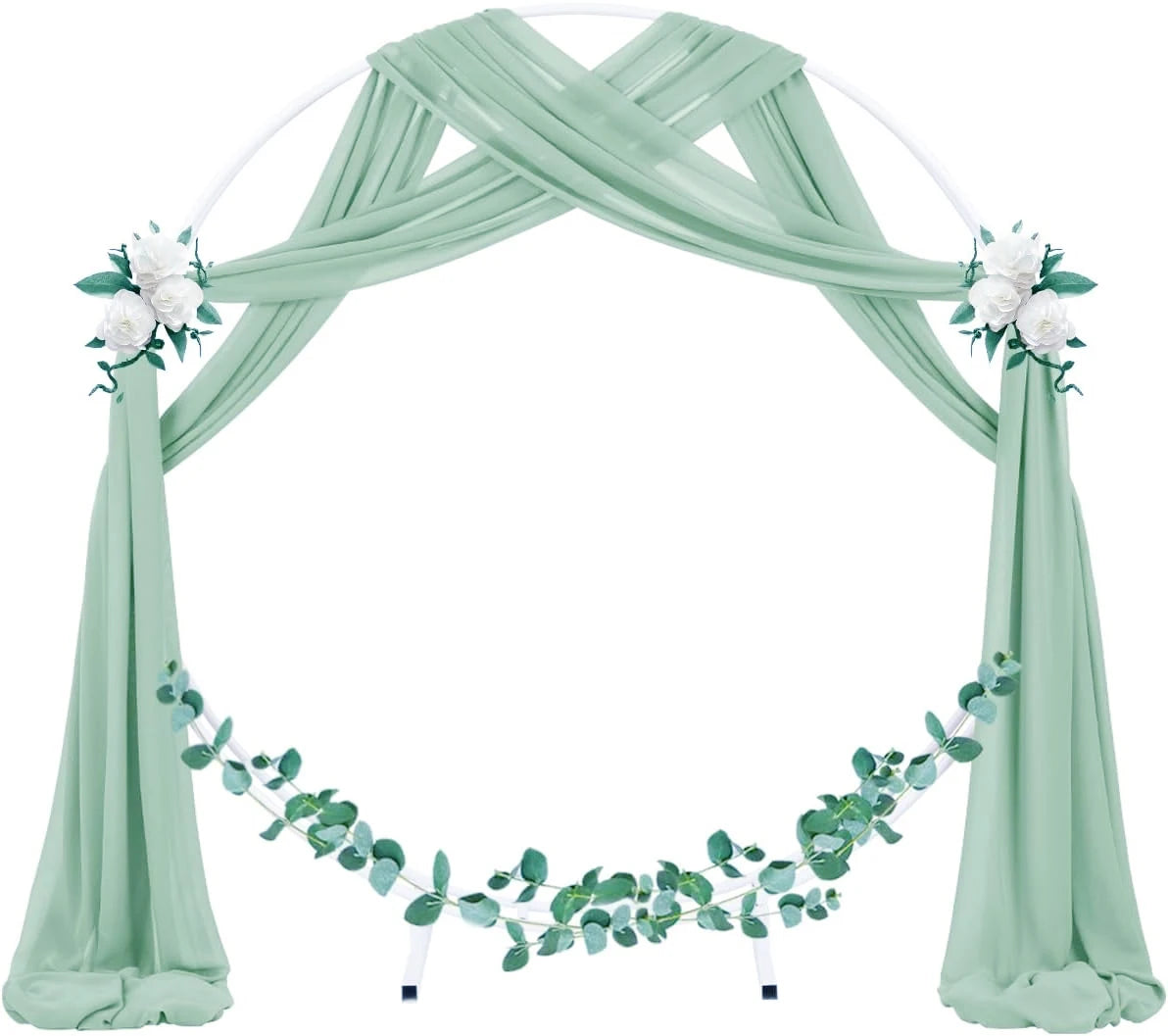 Wedding Arch Draping Fabric for Ceremony Reception Arch Decorations Chiffon Sheer Fabric Backdrop Curtains Party Bridal Shower Good Vibrations
